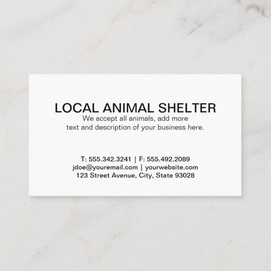 犬の立ちロゴ 名刺 (裏面)