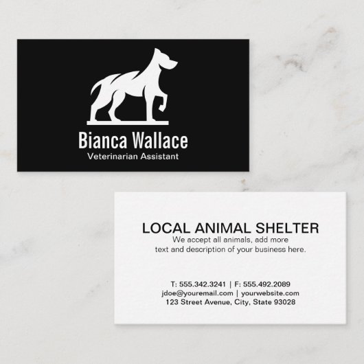 犬の立ちロゴ 名刺 (正面/裏面)