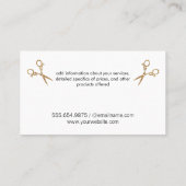 犬の立ち |ヴィンテージ鋏 名刺 (裏面)