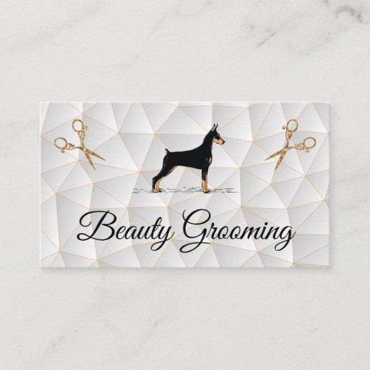 犬の立ち |ヴィンテージ鋏 名刺 (正面)