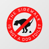 犬の糞の標識なし ウィンドウサイン (シート)