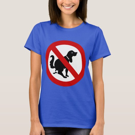 犬の糞尿禁止 ⚠ タイ語看板 ⚠ Tシャツ (正面)