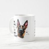 犬の糞! またうんちした?面白いシェパード犬 コーヒーマグカップ (正面左)