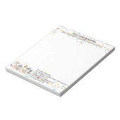 犬の紙吹雪幾何学的 ノートパッド (回転)