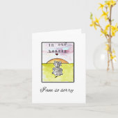 犬の紛失、ペットの同情カード カード (黄色い花)