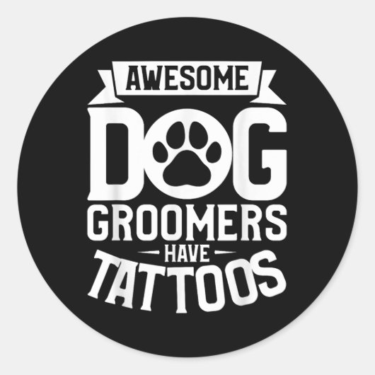 犬の素晴らしトリマータトゥーの恋人を持つ_2 ラウンドシール (正面)
