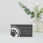 犬の素朴肉印刷シャルボードロゴアポイントメント 名刺 (スタンド正面)