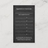 犬の素朴肉印刷シャルボードロゴアポイントメント 名刺 (裏面)