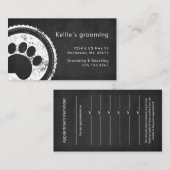 犬の素朴肉印刷シャルボードロゴアポイントメント 名刺 (正面/裏面)