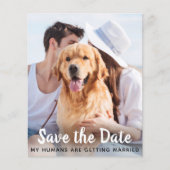 犬の結婚ペットの写真日付カードの予算を保存 (正面)