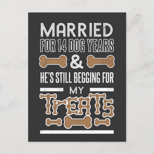 犬の結婚年 2周年 ポストカード (正面)