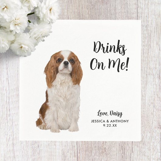 犬の結婚式のカクテルナプキン スタンダードカクテルナプキン