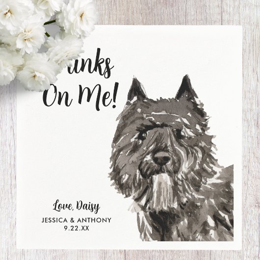 犬の結婚式のカクテルナプキン スタンダードカクテルナプキン