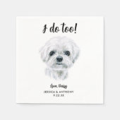 犬の結婚式のカクテル用ナプキン スタンダードカクテルナプキン (正面)