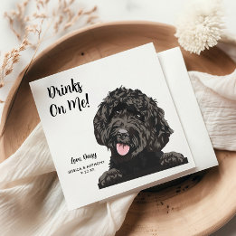 犬の結婚式のカクテル用ナプキン スタンダードカクテルナプキン