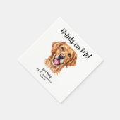 犬の結婚式のカクテル用ナプキン スタンダードカクテルナプキン (角)