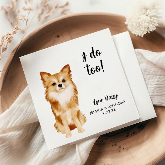 犬の結婚式のコクテル用ナプキン スタンダードカクテルナプキン