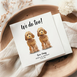 犬の結婚式のコクテル用ナプキン スタンダードカクテルナプキン