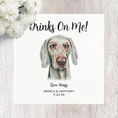 犬の結婚式のコクテル用ナプキン スタンダードカクテルナプキン