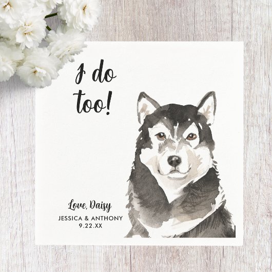 犬の結婚式のコクテル用ナプキン スタンダードカクテルナプキン