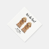 犬の結婚式のコクテル用ナプキン スタンダードカクテルナプキン (角)
