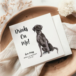 犬の結婚式のコックテイル用ナプキン スタンダードカクテルナプキン