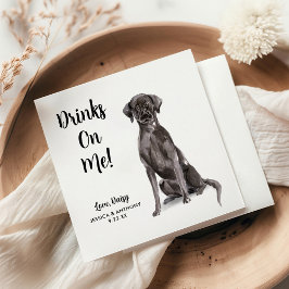 犬の結婚式のコックテイル用ナプキン スタンダードカクテルナプキン