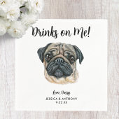 犬の結婚式のコックテイル用ナプキン スタンダードカクテルナプキン