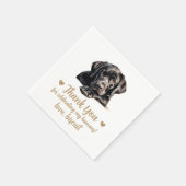 犬の結婚式のコックテール用ナプキン スタンダードカクテルナプキン (角)