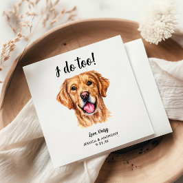 犬の結婚式のコックテール用ナプキン スタンダードカクテルナプキン