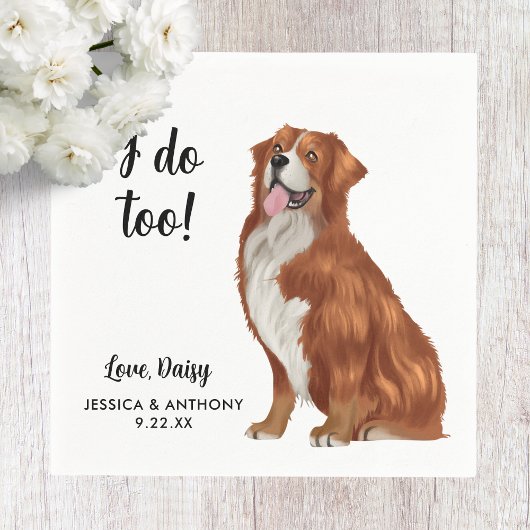犬の結婚式のコックテール用ナプキン スタンダードカクテルナプキン