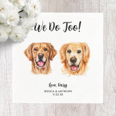 犬の結婚式のコックテール用ナプキン スタンダードカクテルナプキン