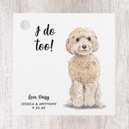 犬の結婚式の引き出物ラベル フェイバータグ