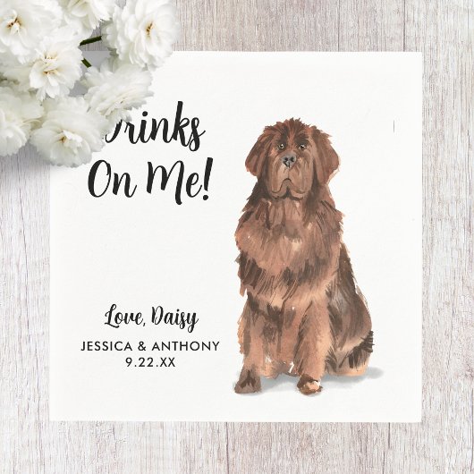 犬の結婚式 コクテル用ナプキン スタンダードカクテルナプキン