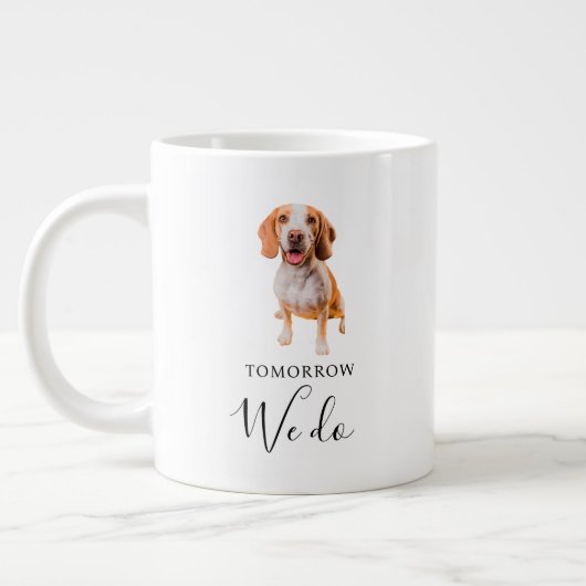 犬の結婚式 ジャンボコーヒーマグカップ (左)