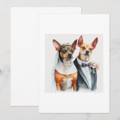 犬の結婚式 招待状 (正面/裏面)