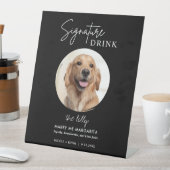 犬の結婚特徴的な飲み物台座看板 台座サイン (インサイチュ)