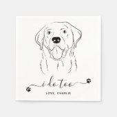 犬の結婚私はパーソナライズされたラブラドールカクテル スタンダードカクテルナプキン (正面)