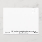 犬の絵画古いイギリスの牧羊犬 ポストカード (裏面)