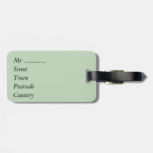 犬の絵画古いイギリスの牧羊犬 ラゲッジタグ (裏面横)