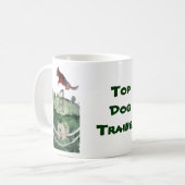 犬の絵画敏捷性パーソナライズされた コーヒーマグカップ (正面左)