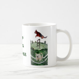 犬の絵画敏捷性パーソナライズされた コーヒーマグカップ