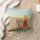 犬の絵画/Labradoodle愛の女の子 クッション (ブランケット)