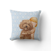 犬の絵画/Labradoodle愛の女の子