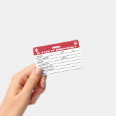 犬の緊急医療情報カード バッジ (手持ち)