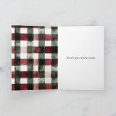 犬の緑のスウェーター　クリスマス カード (内部)