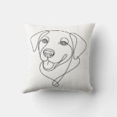 犬の線画 クッション (裏面)