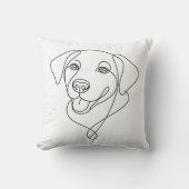 犬の線画 クッション (正面)