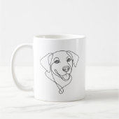 犬の線画 コーヒーマグカップ (左)