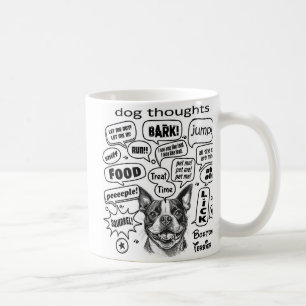 犬の考え – Boston Terrier コーヒーマグカップ